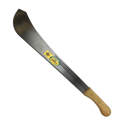 The rozador machete, popular in Venezuela, has a classic panga style blade but with a blunt tip. A heavily weighted machete good for chopping, it has 3 grooves in the base of the blade that increase flexibility. Imacasa is based in Santa Ana, El Salvador, but produces machetes for almost all of the Americas. Imacasa machetes and cutting tools are designed to excel in industries such as agricultural, construction and gardening. Imacasa is the sister company of Condor Machetes, whose reputation of producing quality machetes has been established for over two centuries. Like Condor, Imacasa produces excellent quality machetes and has a marketing policy directed toward customer satisfaction in each region. With their willingness to adapt to local styles and quality manufacturing, Imacasa machetes have received great acceptance and a big demand in many markets. Blade Length: 22″ Overall Length: 27″ Natural color wood handle 1075 High Carbon Steel Panga Blade with a Blunt Tip Not aesthetically pristine and may have minor blemishes that are not considered defective. Primary grind established at factory but will require sharpening before first use.