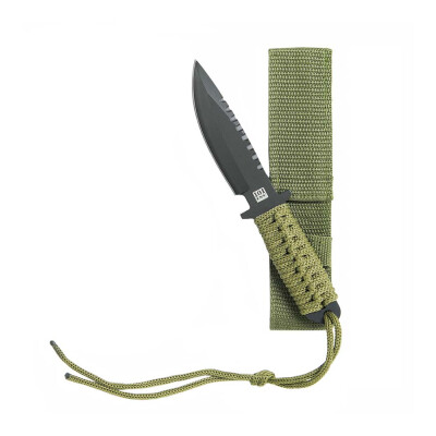 Combat knife 7 inch of 100% metal This knife has a nylon handle and also contains a nylon cover.