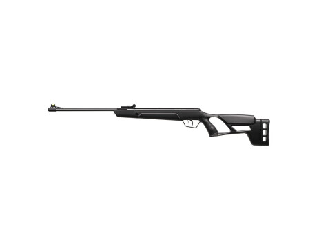 The Crosman Vital Shot Air Rifle - 5.5mm is an excellent precision weapon with a quality that many competitors will envy. The stock and forend are made of high-quality synthetic material, which is more resistant than wood to climatic conditions to which it is insensitive, but at the same time it is easy to care for. The buttstock has a thumbhole, comfortable grip, beautiful ergonomic, non-slip. The domed and high enough cheek piece provides good support, the butt pad is thick and perforated, these two elements guarantee maximum comfort, especially during long shooting. This rifle will delight all shooters, both experienced and novice, who want to have a good and inexpensive rifle. An 11mm dovetail bar is installed at the rear of the scope, allowing the addition of a telescopic sight for even greater accuracy when firing from a long distance. FEATURES 950 fps velocity Spring-piston powered Break barrel All-weather stock Rifled steel barrel
