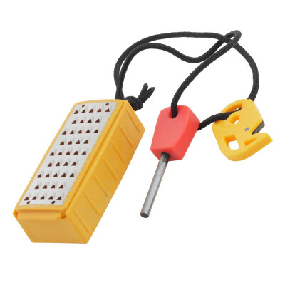 Our Pack Pal Tinder Maker with Fire Starter may be the ultimate outdoor lifesaver! If you need to start a fire, this tool lets you grate your own tinder using any piece of dried wood -- plus, it collects the tinder in the self-contained grater box! Using this, and the included fire starter, you'll never be left out in the cold. Lightweight, compact, and durable construction Fire starter with striker Makes natural tinder from dry wood in just minutes Stainless steel blade Fire starter and stiker store in box when not in use Nylon cord connects fire start and box Lanyard loop