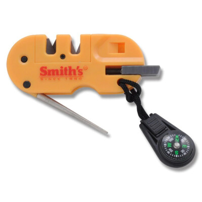 Smith's Pocket Pal Knife Sharpener Honing Tool Gray Plastic Lightweight  Compact
