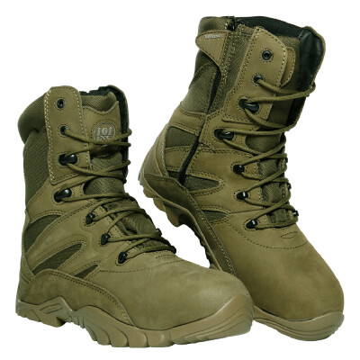 Tactical boots made of 100% leather These boots are specially made for Airsoft and Security, but also just for casual use! Equipped with YKK zipper for easy, quick entry and exit The sole is slip resistant and oil resistant Lightweight and very flexible
