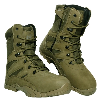 Tactical boots made of 100% leather These boots are specially made for Airsoft and Security, but also just for casual use! Equipped with YKK zipper for easy, quick entry and exit The sole is slip resistant and oil resistant Lightweight and very flexible