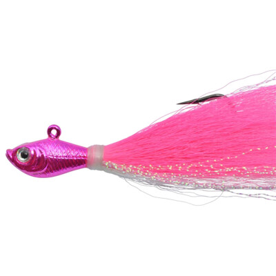 SPRO Chrome Bucktail Jigs are unlike any other jigs on the market. Their unique head shape and eyelet placement help bring these lures to life. With blazing color, a holographic finish, and bulging eyes, they put fish at your mercy. These baits won't hang straight down or fall like other bucktails. It glides through the water, almost swimming along. In fact, the body stays almost parallel to the bottom when jigged, maintaining a very natural appearance. Chrome Bucktail Jigs are made with super sharp, durable Gamakatsu hooks. It's hard to fish the Chrome Bucktail wrong, it can be jigged off the bottom, cast at schooling fish, or swam along in freshwater.
