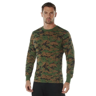 T-SHIRT ROTHCO LS WOODLAND DIG CAMO 5494